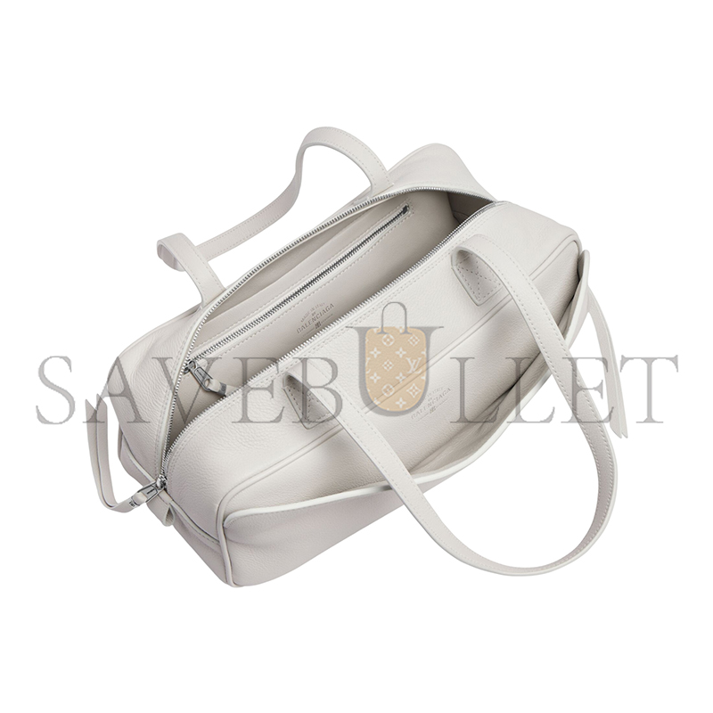 BALENCIAGA WOMEN'S CARRIE BOWLING BAG SMALL IN WHITE 8329202ABNP9016 (31*12*12cm)